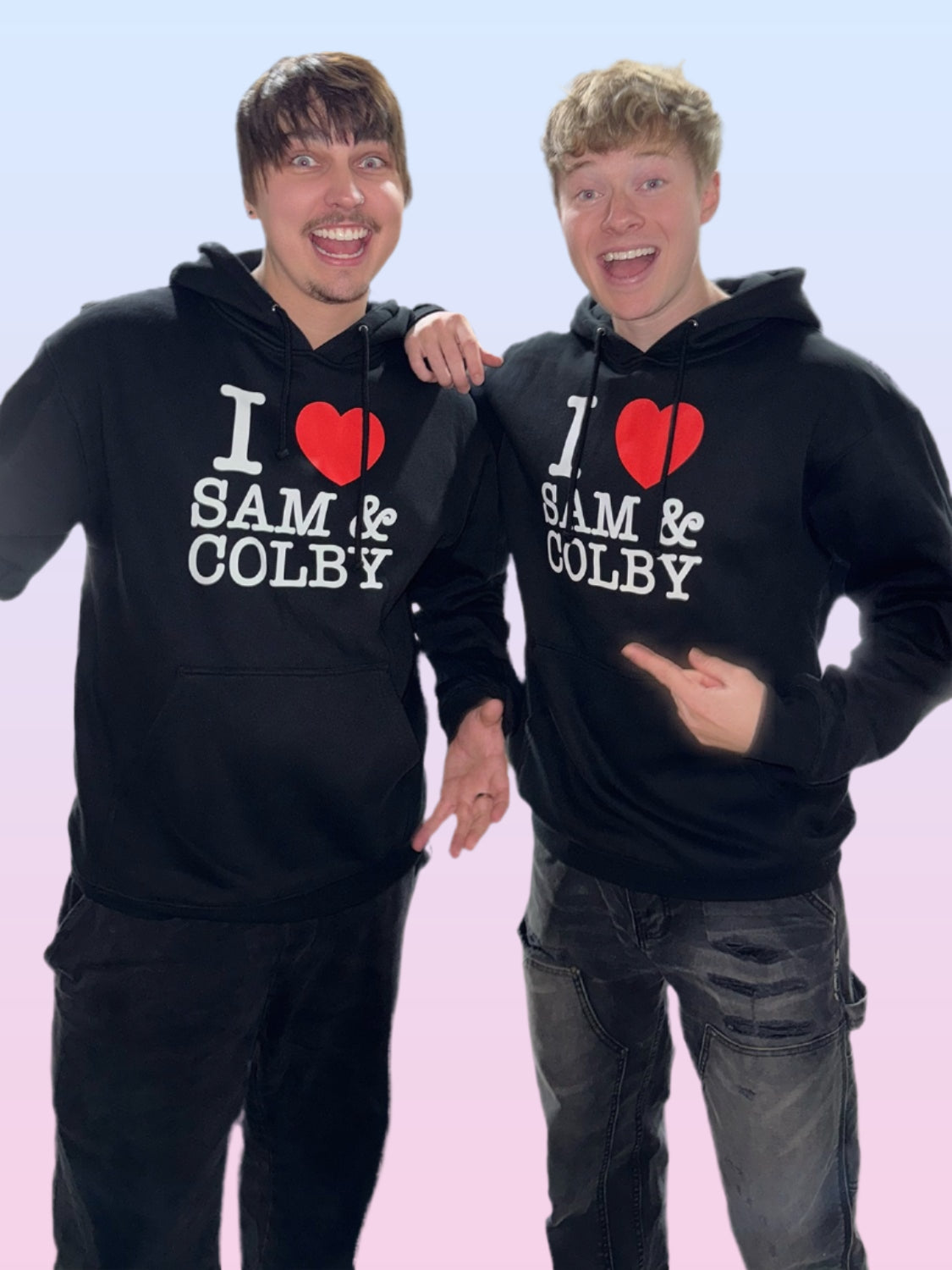 I <3 Sam & Colby Autograph Hoodie *PREORDER*