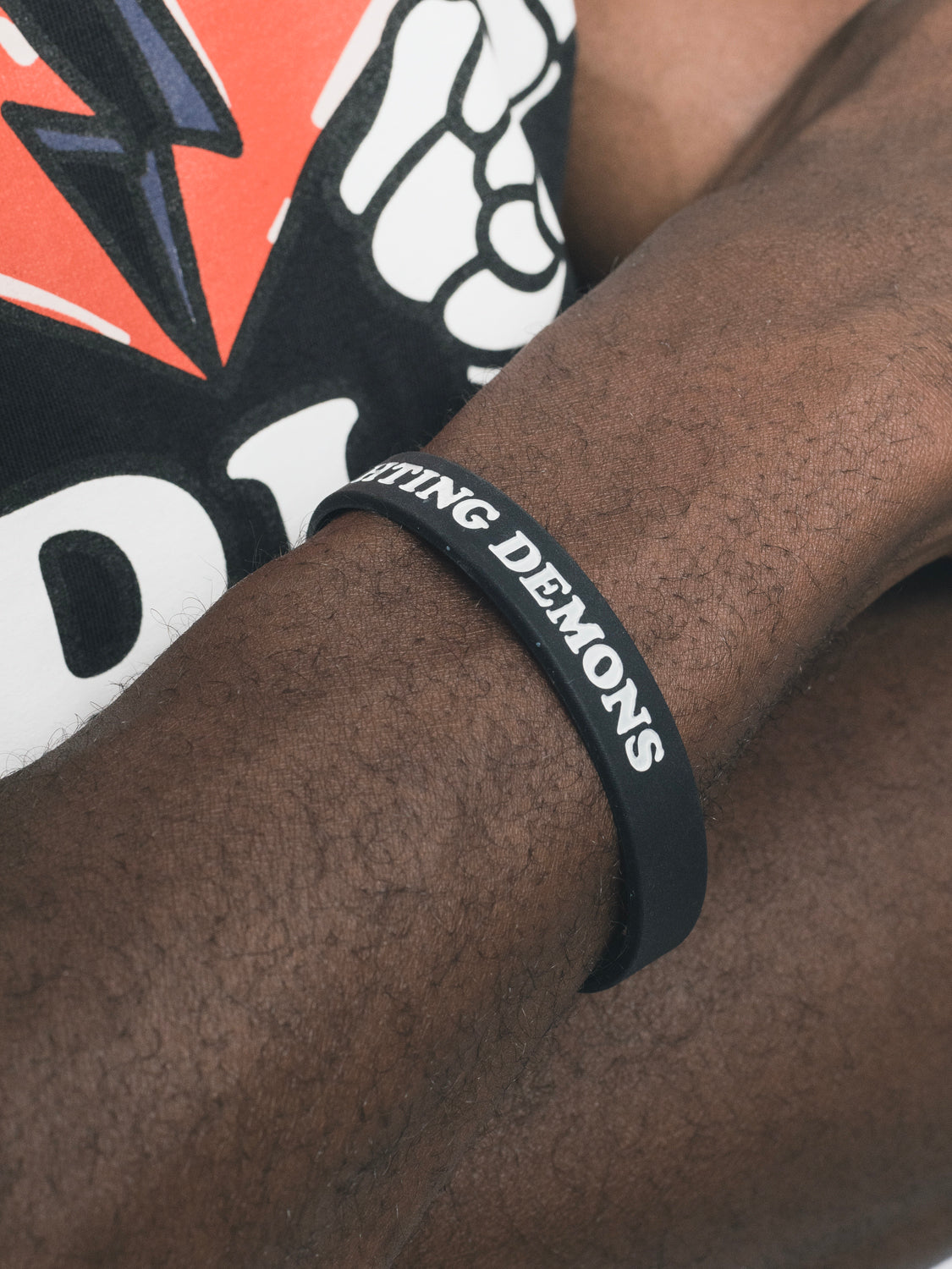 Fighting Demons Rubber Bracelet