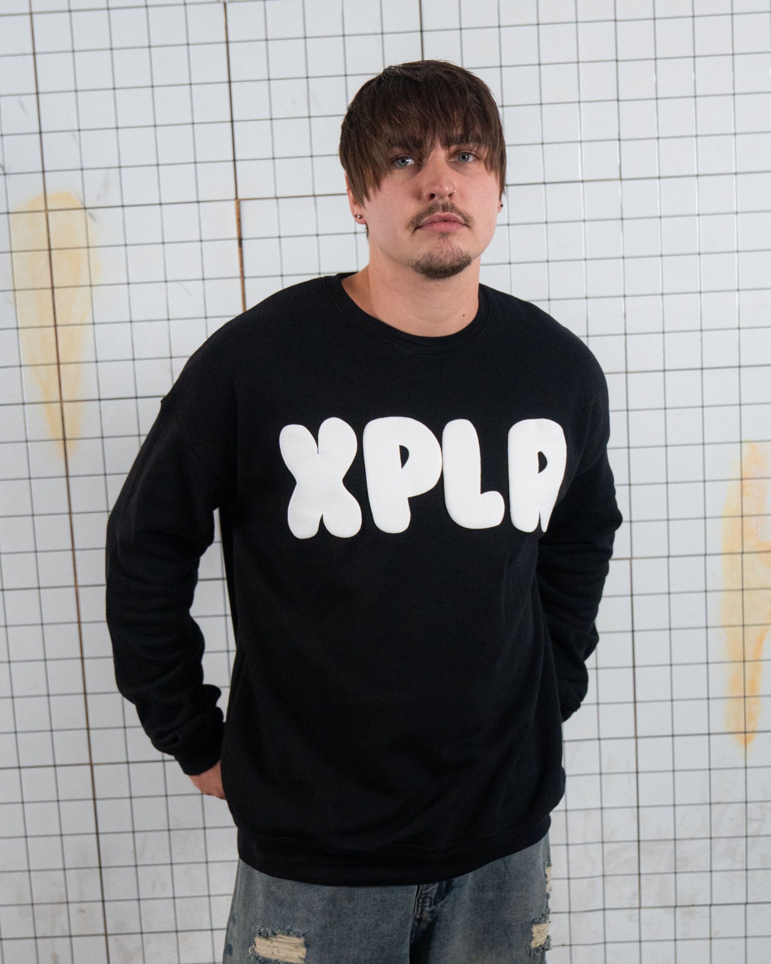 Marshmallow Logo Crewneck (puff print) – XPLR
