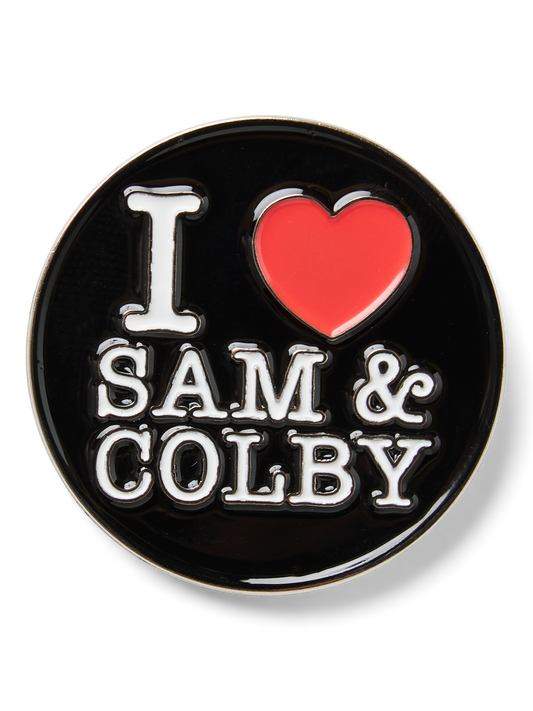 I Love Sam & Colby Pin