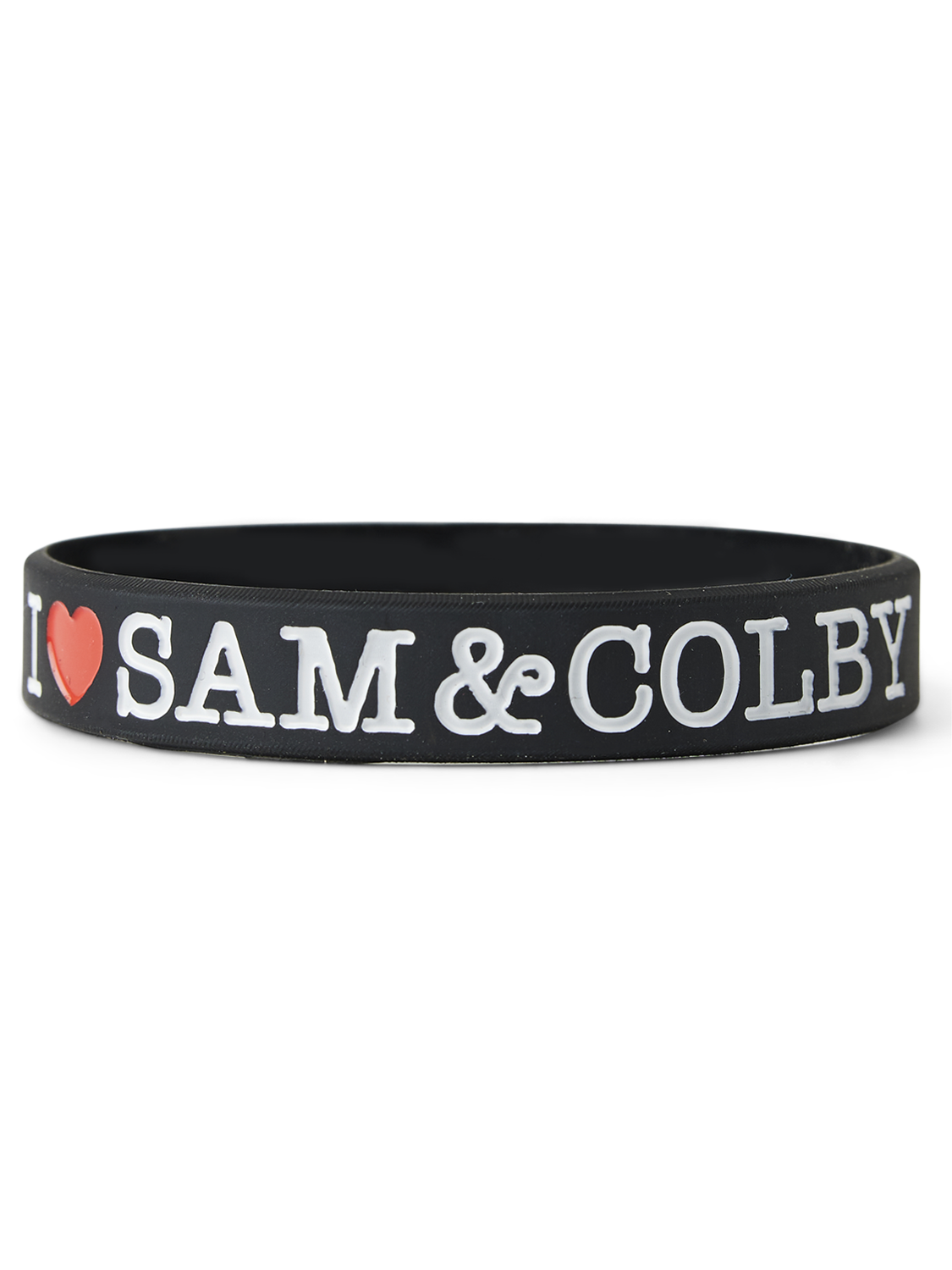 I Love Sam & Colby Rubber Bracelet