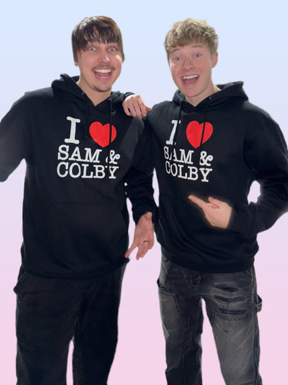 I <3 Sam & Colby Autograph Hoodie *PREORDER*
