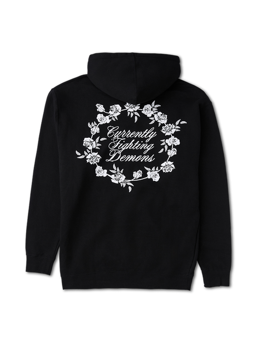 Floral Note Zip Up Hoodie