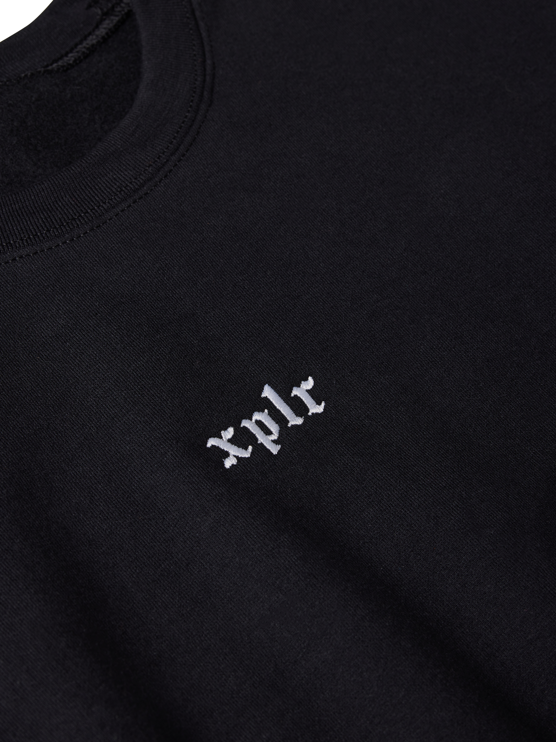 Embroidered Gothic Logo Crewneck
