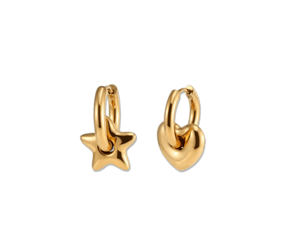Star Heart Earrings