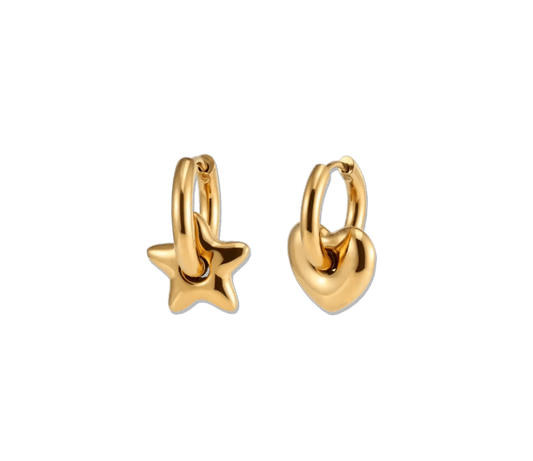 Star Heart Earrings