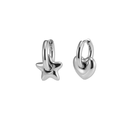 Star Heart Earrings