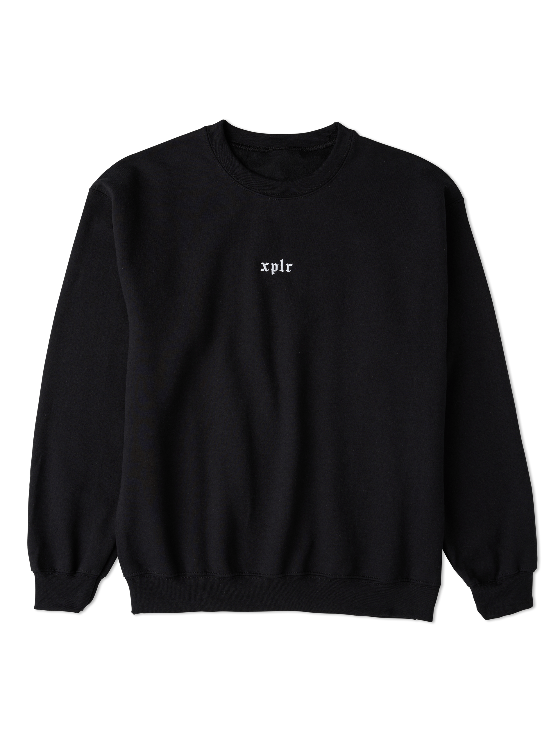 Embroidered Gothic Logo Crewneck