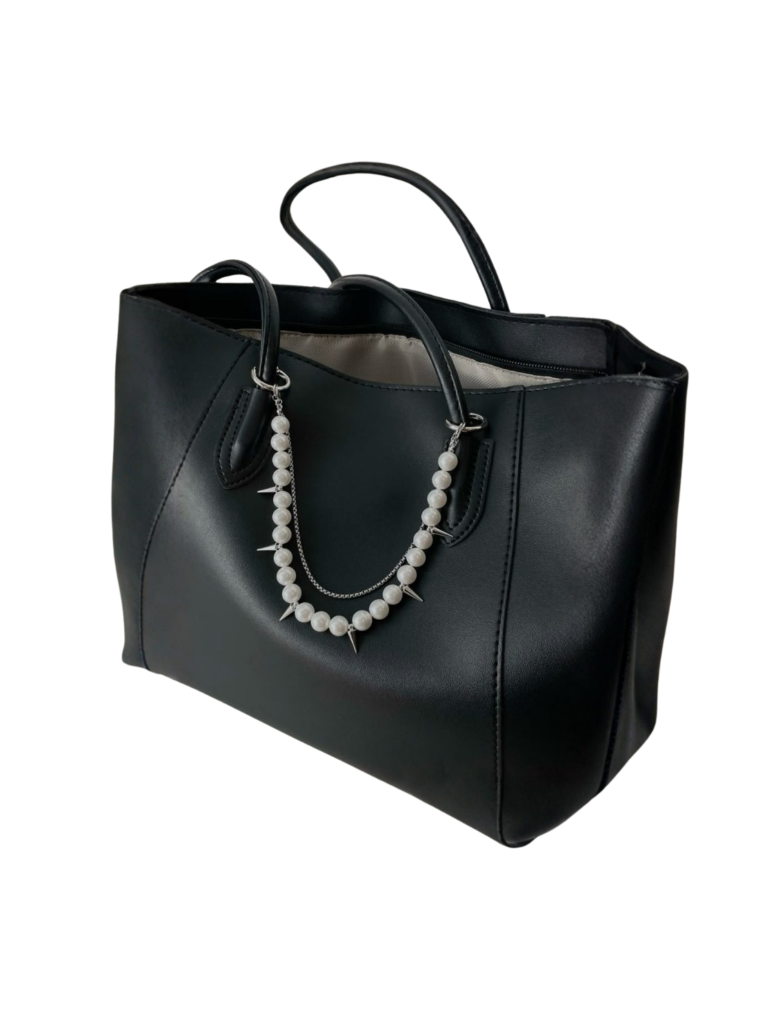 Pearl spike purse chain