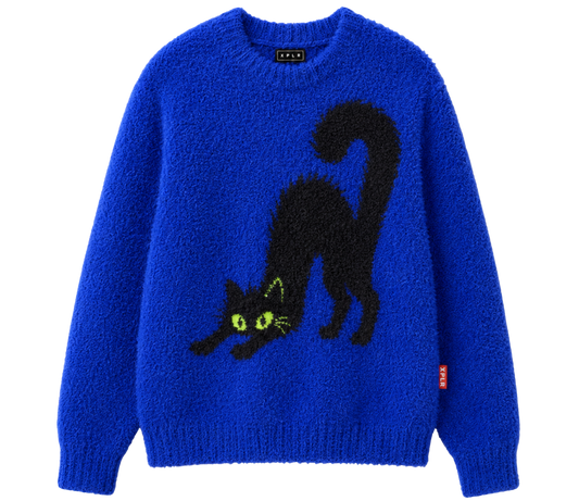 Black Cat Knit Sweater