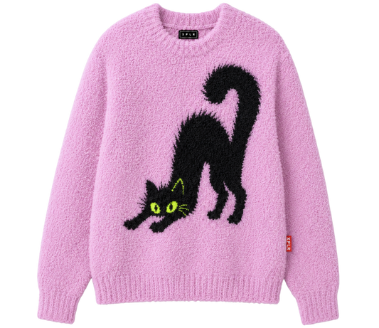 Black Cat Knit Sweater
