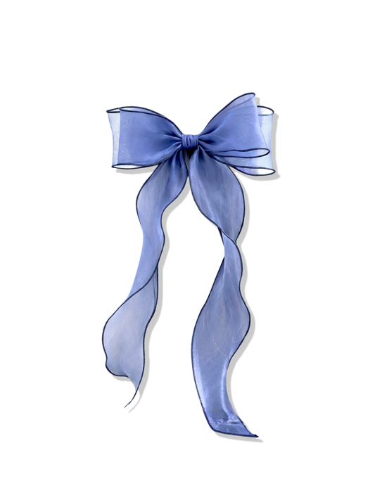 Cobalt hair bow
