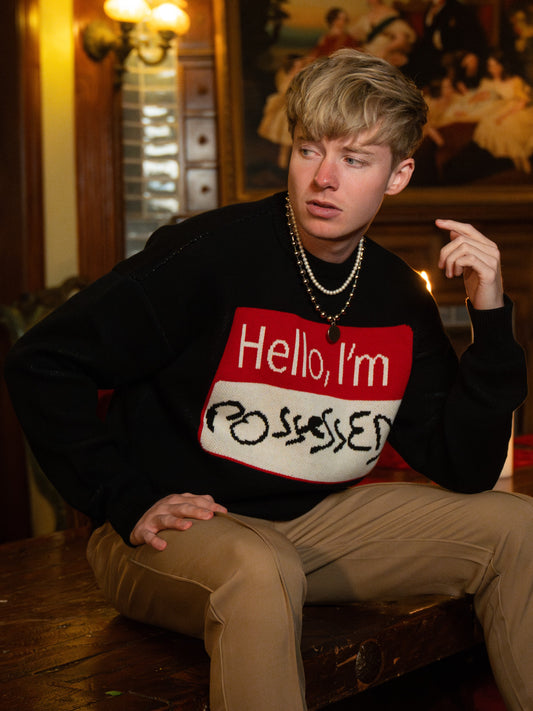 Hello, I'm Possessed Knit Sweater