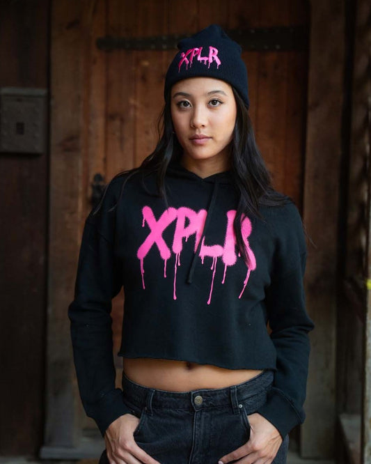 Cropped Graffiti Hoodie