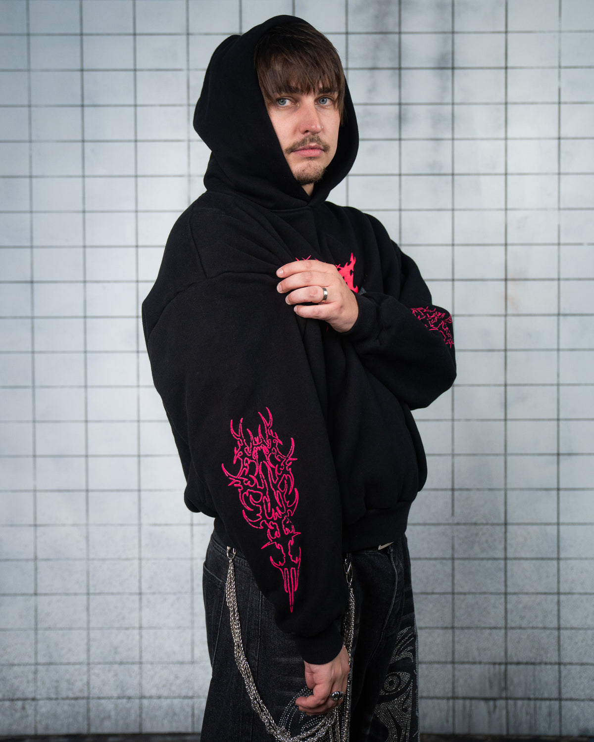XPLR X Logo Sigilism Glow in the Dark Hoodie