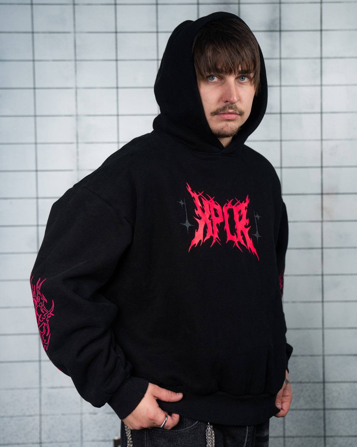 XPLR X Logo Sigilism Glow in the Dark Hoodie