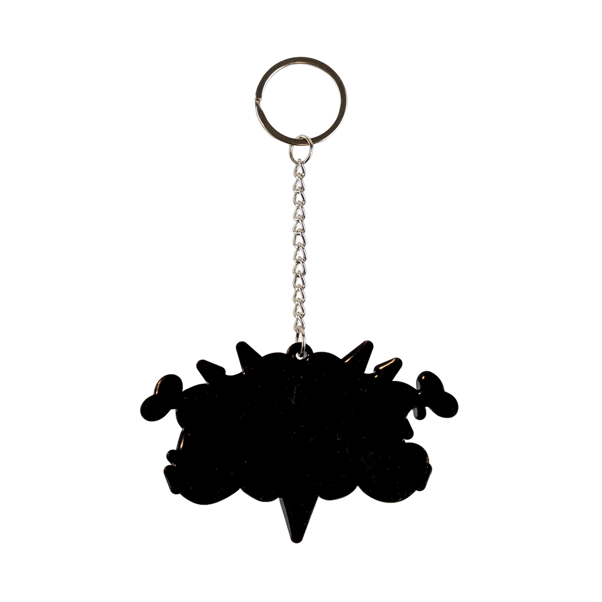 Hex Flame Rubber Keychain