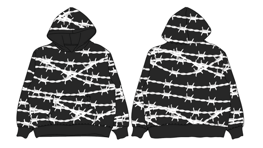 Barbed Wire Hoodie Oct'25 (Art Mockup)