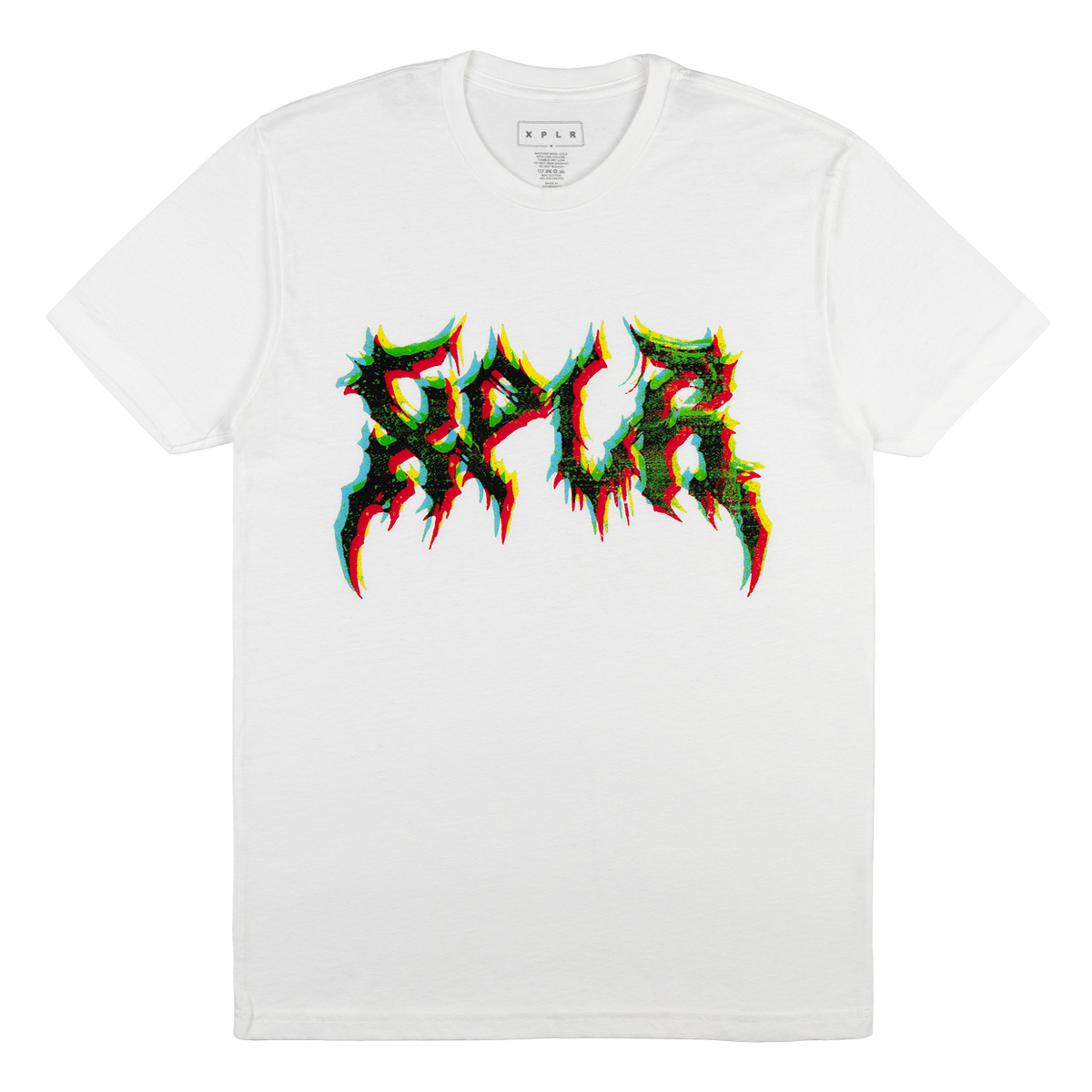 XPLR Static Glitch Logo Tee