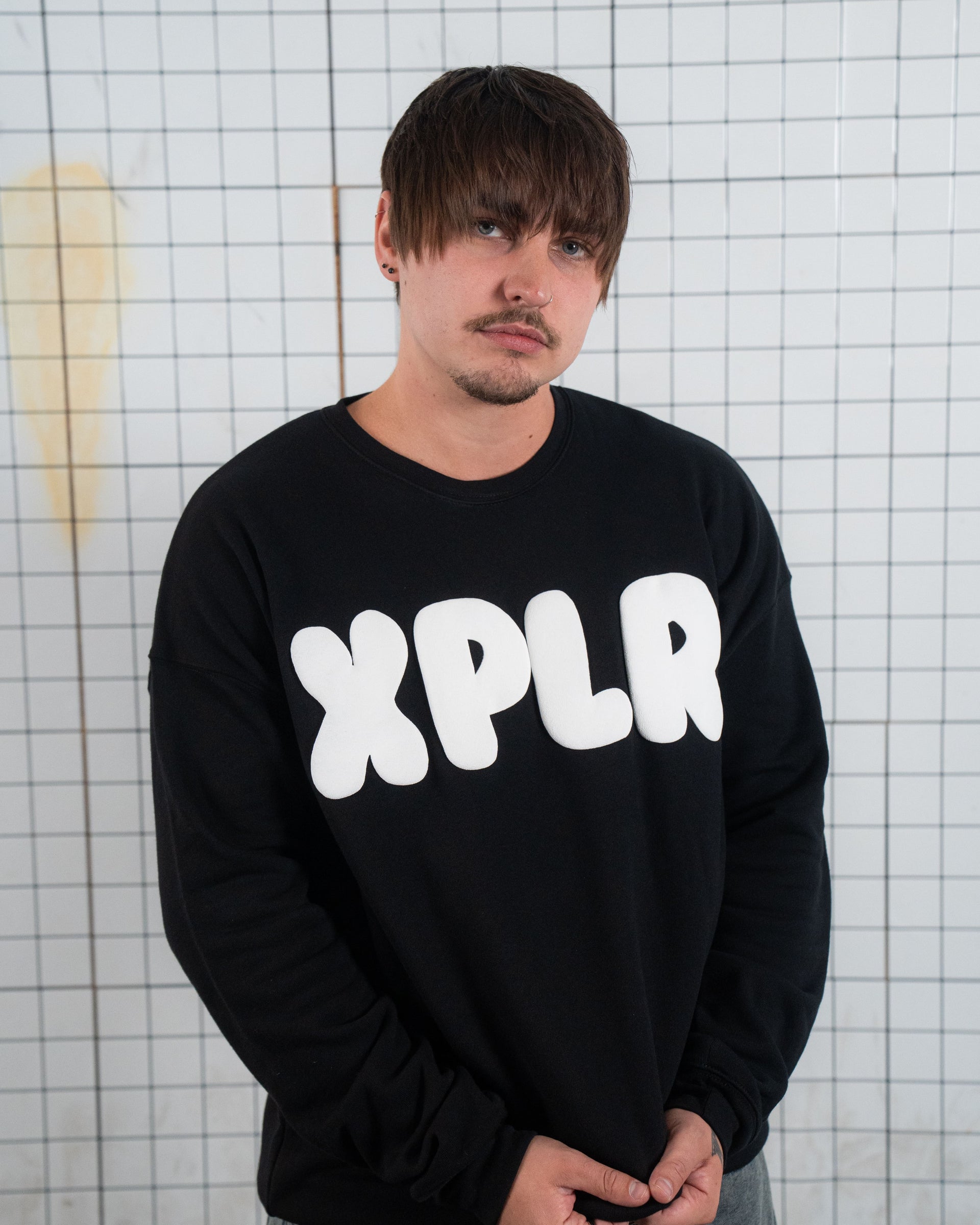 Marshmallow Logo Crewneck (puff print)