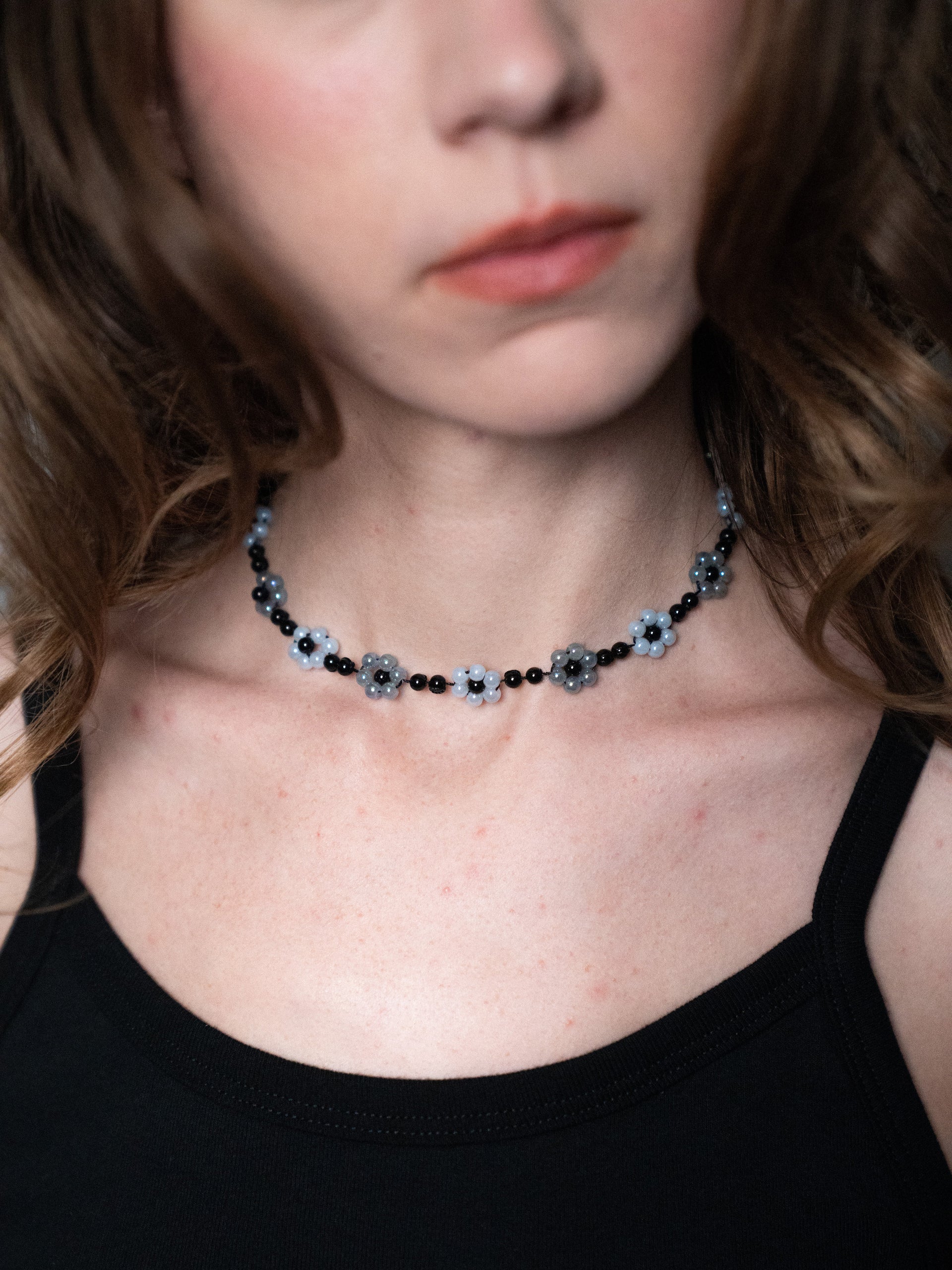 Black Flower Choker