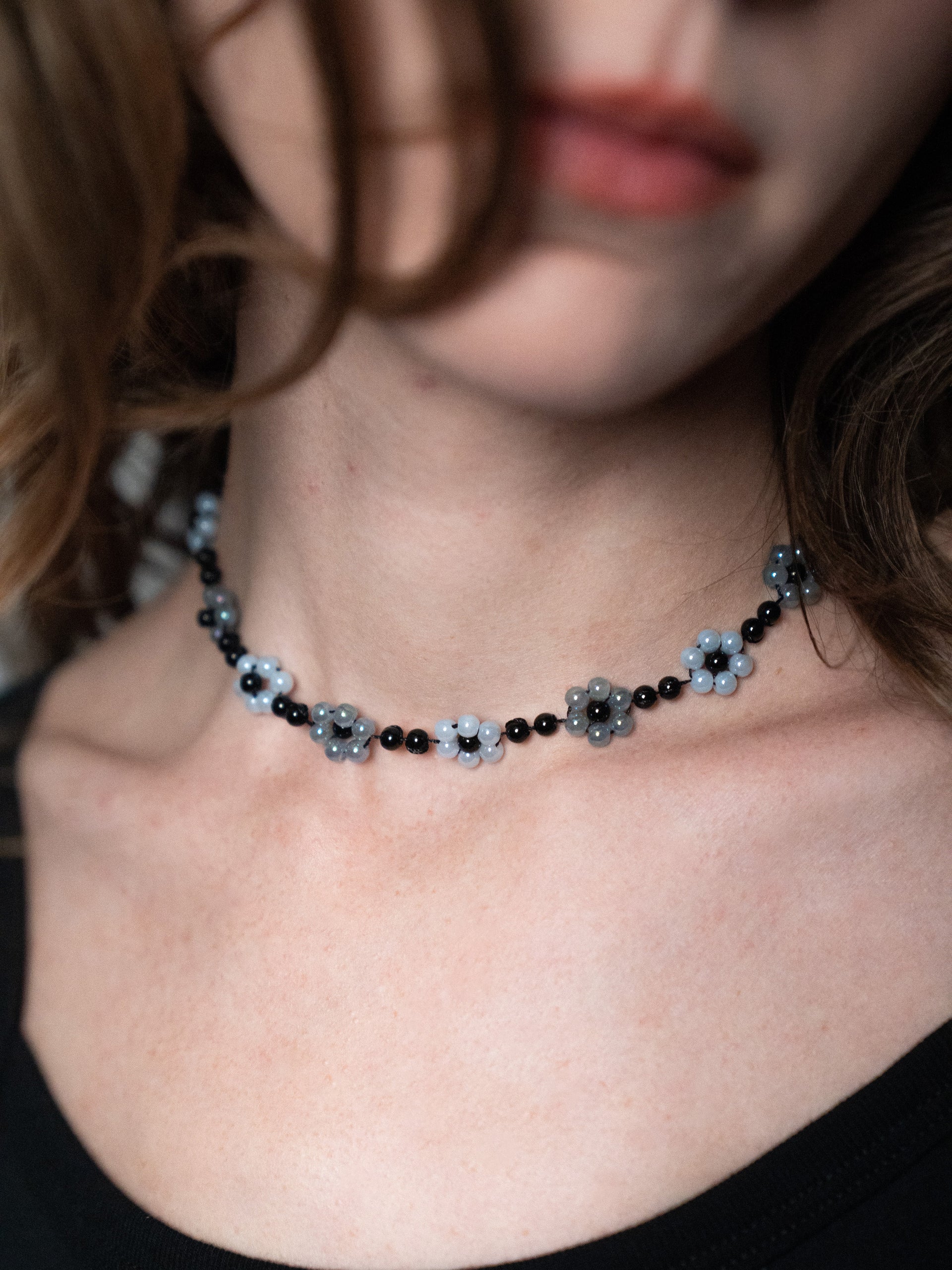 Black Flower Choker