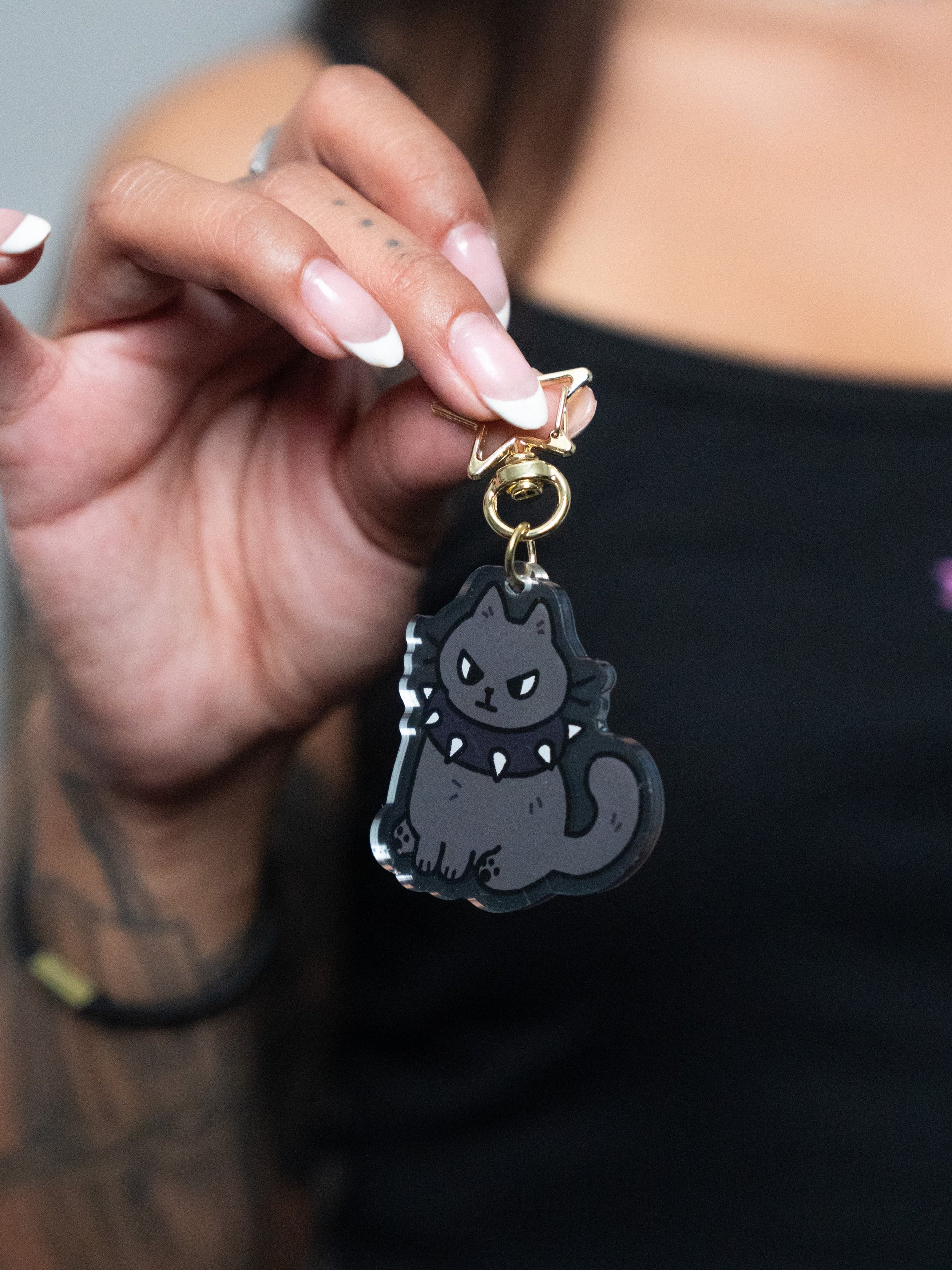 Punky Kitty Keychain