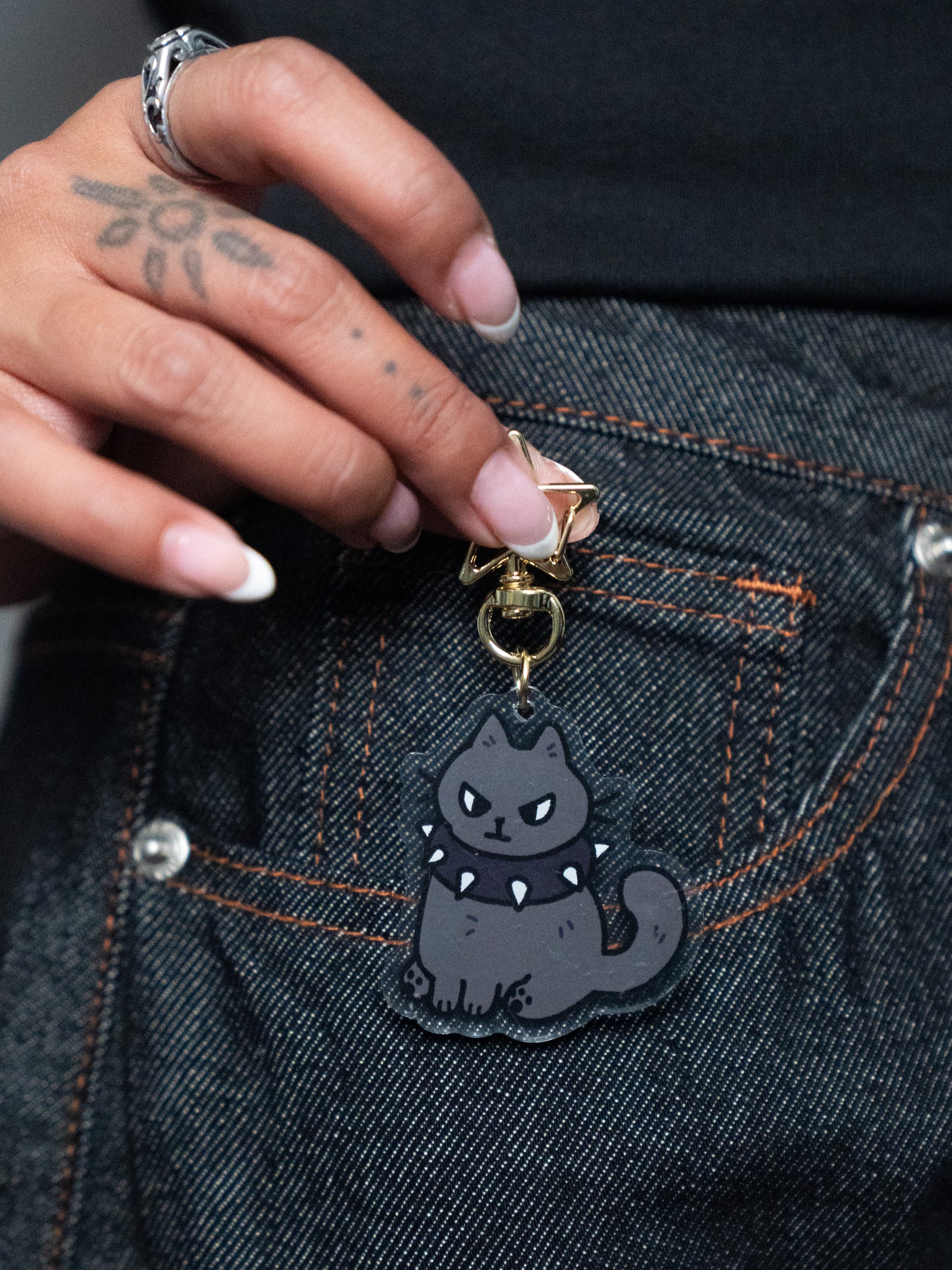 Punky Kitty Keychain