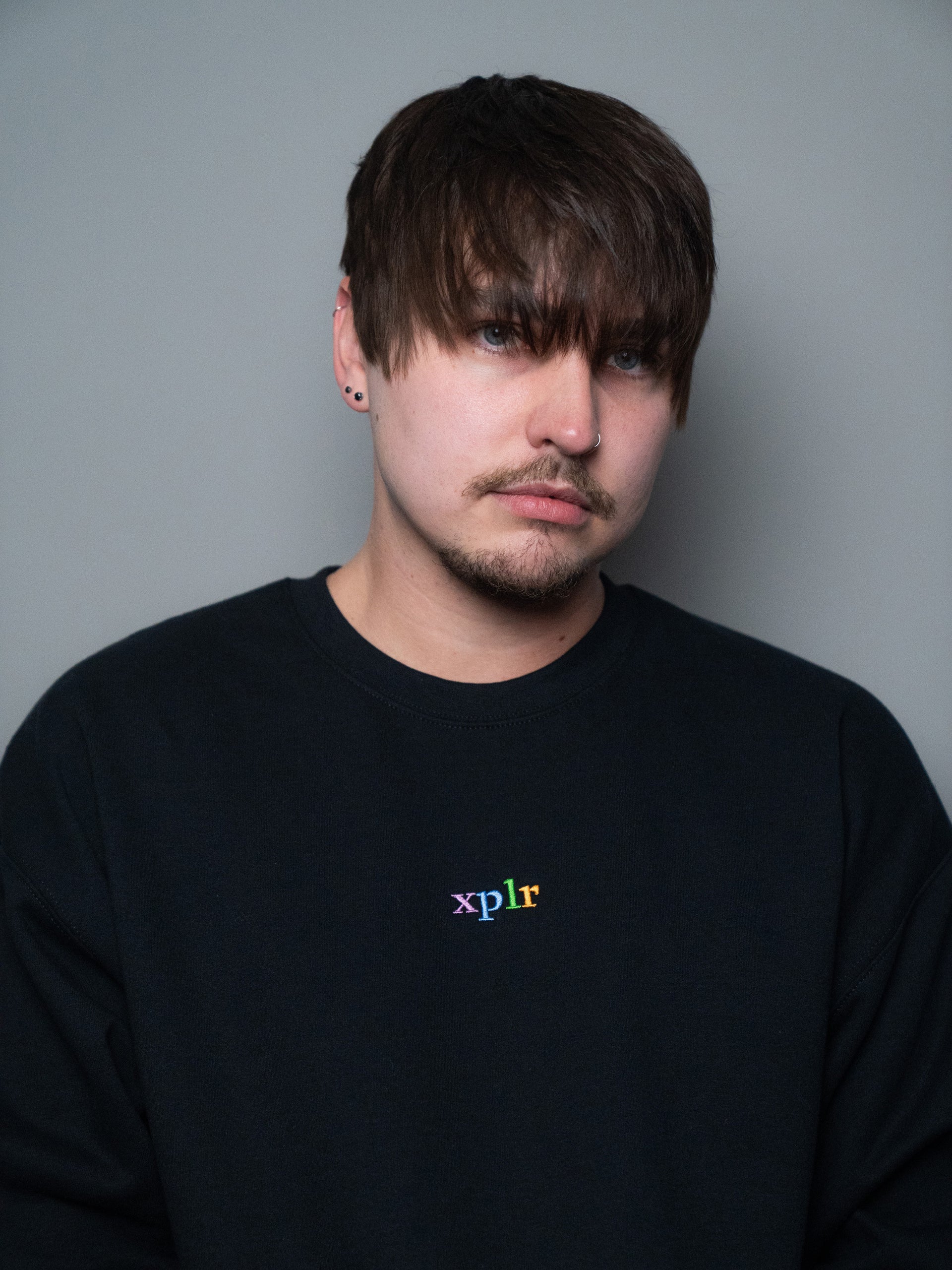 Embroidered Multicolor Logo Crewneck