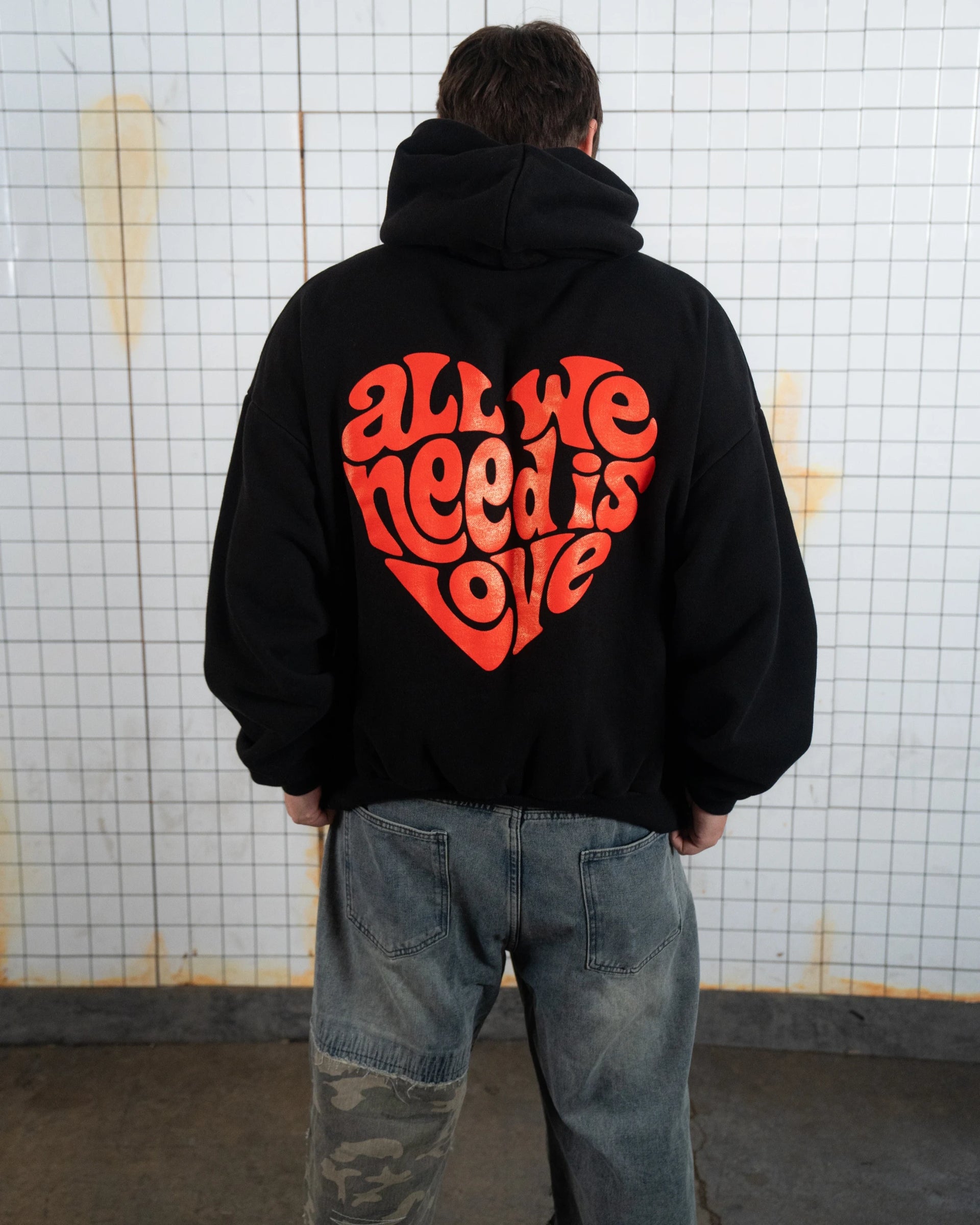 All We Need Hoodie (puff print)