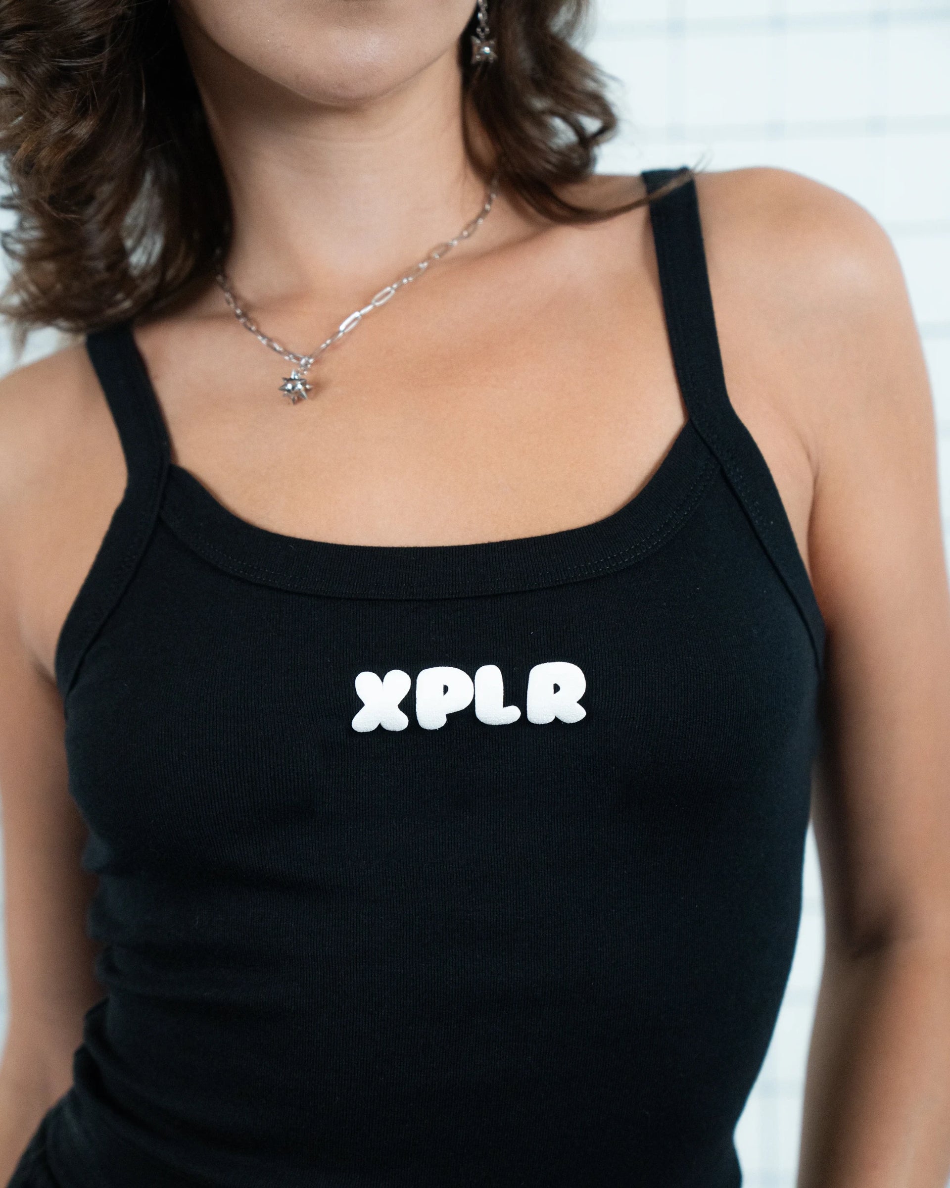 Marshmallow Logo Tank Top (puff print)