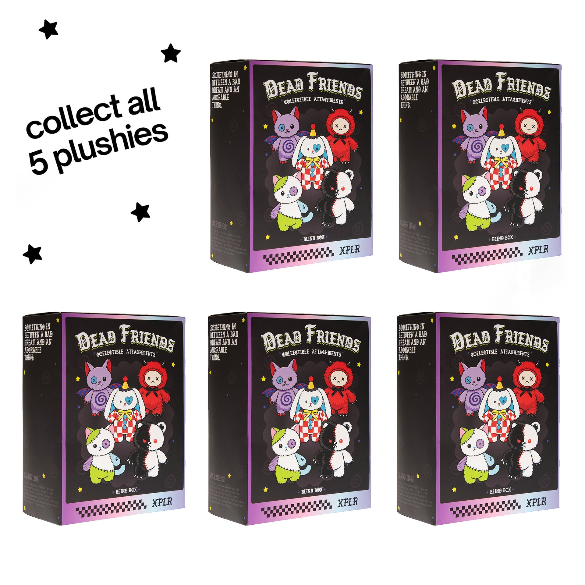 Dead Friends all 5 plushies