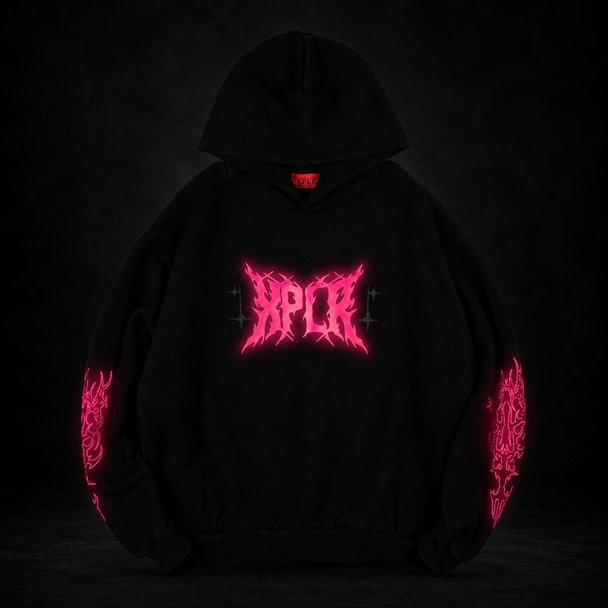 XPLR X Logo Sigilism Glow in the Dark Hoodie